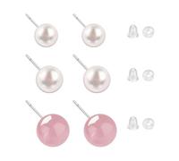 2 Paires De Boucles D'Oreilles En Perles, 1 Paire De Boucles D'Oreilles En Cristal, Boucles D'Oreilles En Cristal Clair, Accessoires De Boucles D'Oreilles Pour Femmes