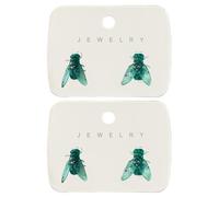 2 Paires De Boucles D'oreilles Mouches Réalistes Pour Femmes Et Hommes, Mini Boucle D'oreille Mouche Noire Personnalisée De Simulation, Boucles D'oreilles Animaux Simulés De Farce (Vert)