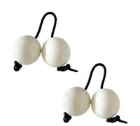 2 paires de boules de percussion africaines avec cordes, instruments de musique uniques, ensemble shaker africain, boules de gourde doubles, pour débutants (#F)