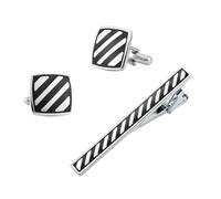 2 Paires De Boutons De Manchette En éMail Noir, Pince à Cravate, Chemise FrançAise Homme, Ensemble De Pinces à Cravate