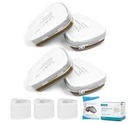 2 Paires de Cartouches 6003 pour Vapeurs Organiques + 2 Paires de Supports de Filtre 501 + 30 Filtres en Coton 5T11 pour Masques Respiratoires Séries 6200/6800/6900