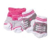 2 paires de chaussettes baby born gris + blanche - zapf creation - accessoire poupon ref:405 Gris