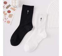 2 paires de chaussettes de base pour hommes avec motif de point de croix, convenant à toutes les saisons, tailles européennes et américaines, confortables et respirantes, résistantes à l'usure et non 