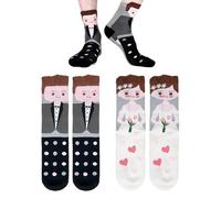 2 paires de chaussettes de mariage pour hommes et femmes, chaussettes mignonnes pour couple, cadeaux pour les mariés, petits cadeaux de mariage, chaussettes pour mariée et marié, chaussettes mollet