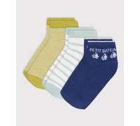 2 paires de chaussettes enfant en coton à rayures Petit Bateau - multicouleur - Taille 8/10 ans (pointure 31/34) P31/34 multicouleur