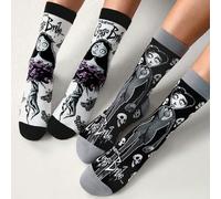 2 paires de chaussettes mi-mollet souples et respirantes, absorbant l'humidité. Chaussettes d'équipage mode blanc et noir, avec renforts au niveau des orteils et du talon pour plus de durabilité. Unis