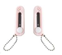 2 paires de ciseaux de porte-clés rose, ciseaux pliants, voyage portable sûr, poche pliable télescopique cutter mini ciseaux avec porte-clés pour découper, travaux manuels, scrapbooking, outils