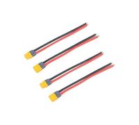 2 Paires de Connecteurs XT60 Mâle Femelle 150mm 12AWG Plaqué Or pour Haute Conductivité Idéal pour Batterie Lipo FPV Drone, Jaune, Plastique