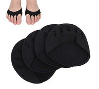 2 paires de coussinets de pied, coussinets métatarsiens élastiques doux, soulagement de la douleur au stress, coussin de pied à talons hauts pour femmes et hommes (Noire)