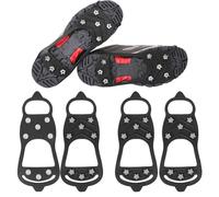 2 Paires de Crampons Chaussure Neige, Crampons Pointe Crampons à Glace avec 8 Crampons en Acier Crampons Traction Poignées pour Bottes Alpinisme Randonnée sur Glace Neige (Grande Taille)