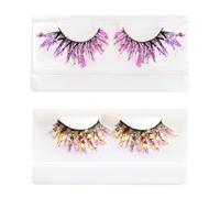 2 Paires De Faux Cils À Paillettes, Créatifs Et À La Mode, Les Cils Brillants Épais Brillants Pour Femmes, La Décoration De Scène De Performance Masquée, Les Accessoires De Costumes.