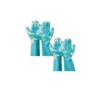 2 Paires de gants de toilettage en silicone Pet glove - - Vert - Adulte - Lavable en machine, brosse/nettoie vos animaux