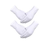2 Paires de Gants en Coton Nylon Blanc - Uniformes, Smoking, Police, Parade