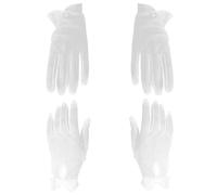 2 Paires De Gants En Maille, Gants En Maille À Nœud, Gants En Perles, Gants En Dentelle De Mariée, Gants De Fête De Thé Élégants, Gants De Robe D'Opéra, Gants De Danse