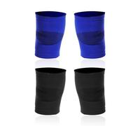 2 paires de genouillères pour enfants, genouillères en coton, genouillères de sport, respirantes, genouillères élastiques, adaptées pour le basket-ball, le football, le volley-ball, le badminton, la