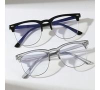 2 paires de lunettes carrées transparentes sans correction pour enfants/adultes, à utiliser pour la décoration, avec des téléphones, des ordinateurs, la télévision, les cours en ligne