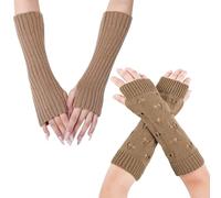2 Paires De Manches Thermiques En Laine, Manches Chaudes, Manches Longues, Design Simple, Léger Et Durable, Offrent Une Protection Des Bras Et Conviennent Pour Un Usage Quotidien.