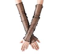 2 paires de manchons bras esthétiques en dentelle for femmes, accessoires for les mains, gants d'été fins à manches longues, Anti-coup soleil, chauffe-bras conduite Pour Mariages(Color8)