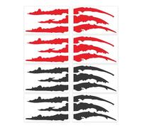 2 Paires de Marque de Griffe, Autocollants de Sourcil de Lumière de Voiture, Décoration de Capot, Griffe de Monstre Esthétique