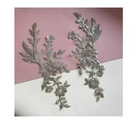 2 Paires De Patchs En Dentelle | Matériaux for robe de mariée florale classique à paillettes claires(Darkseagreen25)