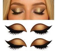 2 Paires De Patchs Pour Cils Lazy Eye Shadow, Autocollants Réutilisables 2 En 1 Pour Le Maquillage Des Yeux, Résistants À L'eau Et À La Transpiration, Faux Cils Naturels Pour Femmes (A)