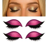 2 Paires De Patchs Pour Cils Lazy Eye Shadow, Autocollants Réutilisables 2 En 1 Pour Le Maquillage Des Yeux, Résistants À L'eau Et À La Transpiration, Faux Cils Naturels Pour Femmes (F)