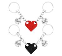 2 Paires De Porte-Clés Blocs De Construction en Forme De Cœur, Porte-Clés Couple, Porte-Clés Épissés, Jolis Porte-Clés en Forme De Cœur, Les Anniversaires Et Les Anniversaires