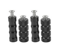2 Paires de Repose-pieds de Manette de Vitesse de Moto, Repose-pieds de Frein de Moto Placage de Processus CNC Ajustement Précis pour Boulons de Montage M6 6mm Moto (Noir)