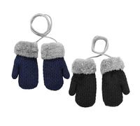 2 Paires De S Pour Enfants, S Avec Lanière, S Tricotés, S Chauds, S D'Hiver