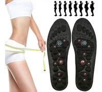 2 Paires De Semelles De Massage, Semelle Magnetique Amincissante, Chaussures De Chaussure D'acupression D'aimant Naturel De Thérapie Magnétique De Pied De Santé,L,2 Pairs