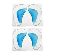 2 paires de semelles de soutien de la voûte plantaire, pied plat en gel de silicone, chaussures de correction de pied plat semelles de pied coussinets de correction coussinets(bleu)