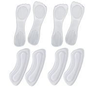 2 Paires De Semelles Intérieures En Silicone Transparent Et 2 Paires D'Autocollants De Talon, Semelles Souples, Semelles Antidérapantes, Semelles Anti-Usure, Accessoires Pour Chaussures