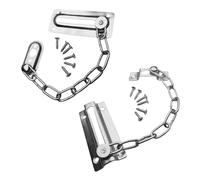2 Paires De Serrures À Chaîne De Porte Avec 12 Vis, Serrure De Porte D'Hôtel, Chaîne De Porte De Chambre, Chaîne Antivol De Porte, Chaîne De Sécurité De Porte, Chaîne De Porte Portable
