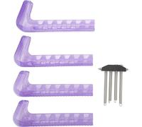 2 paires de Skate Guards Couvertures de lames de glace portables protecteur réglable pour patins de hockey figures violet violet