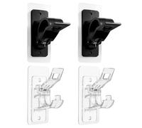 2 Paires De Supports De Tige De Rideau Auto-Adhésifs, Pas De Forage Requis, Simples Et Beaux, des Luminaires Créatifs, des Crochets Multifonction, des Accessoires À Canne À Rideaux.