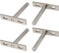 2 paires de supports d'étagères flottants pour étagère murale, étagère flottanteinvisible | Support d'étagère en bois 3 pouces - support d'étagère invisible pour étagère suspendue bibliothèque | suppo