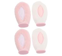 2 Paires Décoration de Casque Oreilles de Lapin Blanches, Peluche | Accessoire Léger et Amovible, Fixation Simple, pour Casque Moto et Ski, Style Mignon et Festif