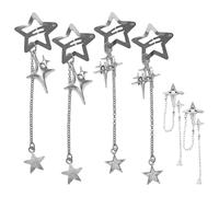2 Paires D'Épingles À Cheveux En Étoiles Et 1 Paire De Boucles D'Oreilles, Des Boucles D'Oreilles Douces De Personnalité, Des Accessoires De Vêtements.