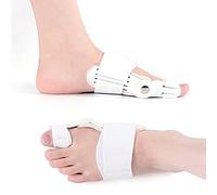 2 Paires d'Orthèses Hallux Valgus Homme et Femme Disponibles pour la Correction, la Protection des Orteils, le Soulagement de la Douleur des Oignons (Blanc)
