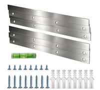2 Paires en Alliage de Aluminium de 20 Cm Fixation Miroir Mural s’Emboîtant Mutuellement Z Forme Fixation Murale pour Objets Lourds Fixation Miroir Pour Suspendre Miroirs Panneaux des Cadres Photos
