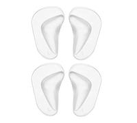 2 paires/ensemble de semelles orthopédiques en silicone Pieds en Gel Support de voûte plantaire Coussin de semelles de chaussures pour hommes et Soulage la douleur Réduit la pression(Transparent)