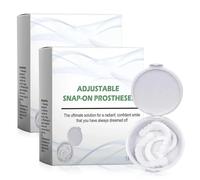 2 Paires Facette Dentaire A Poser Soi Meme Fausse Dent Naturel A Poser Facettes Dentaires Clipsable Prothese Dentier Silicone Blanchiment Dents Inclure 2 Paires Bandes Adhésives 2 Boîtesrangement