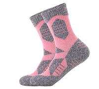 2 Paires Femme Chaussettes Multi-Performance Wicking Anti-Ampoules pour Les Sports de Plein air randonnée Trekking Camping Backpacking Running Fitness (Rose, M:35-38)