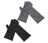 2 paires Gants de compression pour les femmes et les hommes, gants d'arthrite sans doigts respirants pour l'arthrite des mains, douleurs au canal carpien