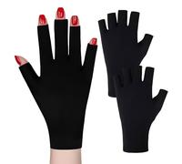 2 Paires Gants Hydratants Pour Mains Sèches, Mitaines Uv Pour Ongles En Gelconduite, Extérieur, Mitaine Femme Légères Et Respirantes