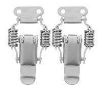 2 Paires Loquet de Valise en Acier Inoxydable à Double Ressort | Fermeture sans ormat Compact, pour Coffres et Boîtes de Rangement, Usage Intérieur
