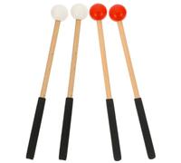 2 Paires Maillets de Xylophone en Bois Poignée, Lot | Prise Confortable, Frappe Régulière, Conception Robuste, pour Marimba, Percussion et Usage Musical