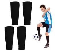 2 Paires Manches Jambe Course respectueuses la Peau Protège-Tibias Chaussettes Foot Cyclisme