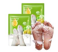 2 Paires Masque Pied, Masque Pied Exfoliant Peeling pour Pieds Très Secs et Abîmés, avec Acide Lactique Naturel, Olive et Glycérine, Soin Nourrissant et Hydratant pour Tous Types de Peau.