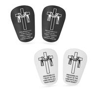 2 Paires Mini Protège-Tibias de Football avec Versets Bibliques Chrétiens, 8x5cm Croix Petit Protège Tibia Mini-Équipement de Protection pour Ados Garçons Filles et Adultes